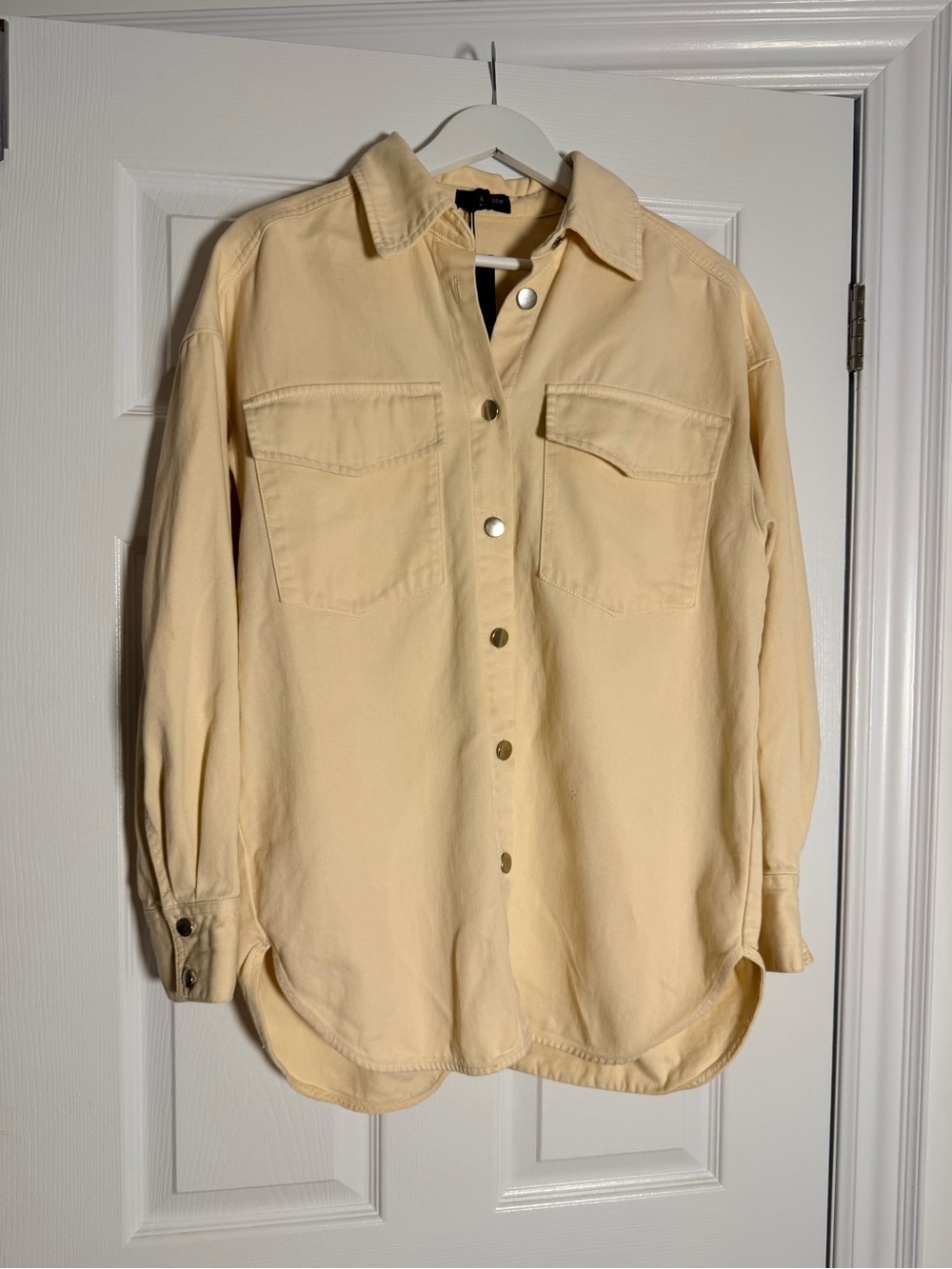 Rag & Bone NWT Cream Oversized Cotton Shirt Jacket Shacket S